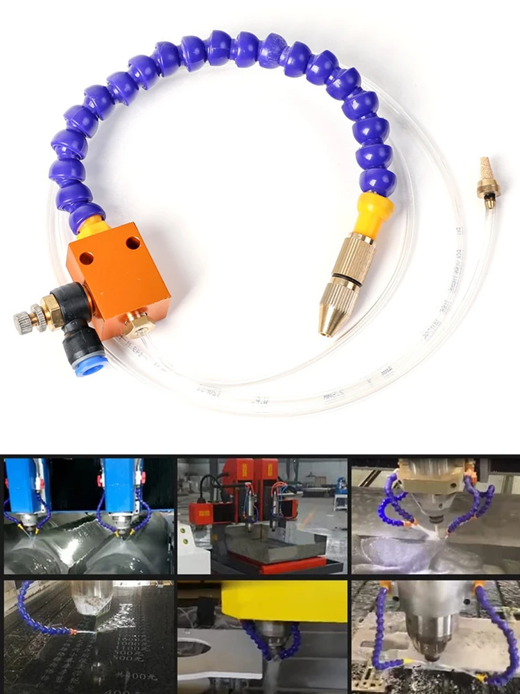 

CNC Mist Coolant System Hoses Cooling Sprayer Mist Coolant Lubrication Spray CNC Lathe Milling Drill Engraving Machine