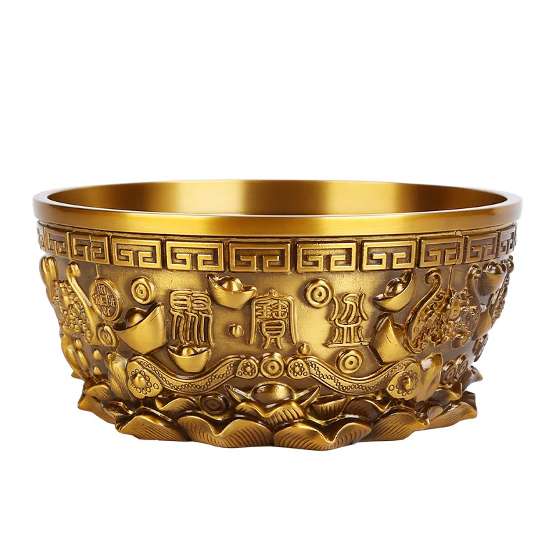 Чистая латунь Bafanglai Cornucopia Wufu Ruyi Yuanbao украшение для дома и офиса