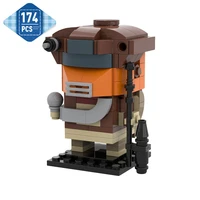 moc space wars bounty hunter boushhed brickheadz building blocks set movies action figure construction toys for children gifts