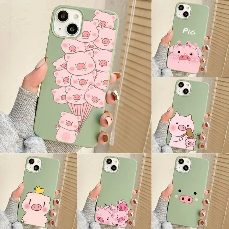 

Cute Pink Pig Phone Case For Iphone 7 8 Plus X Xr Xs 11 12 13 Se2020 Mini Mobile Iphones 14 Pro Max Case