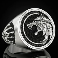 wholesale jewelry for mens metal ring jewellery stranger things aesthetic vintage rings chunky rings popular wolf ring