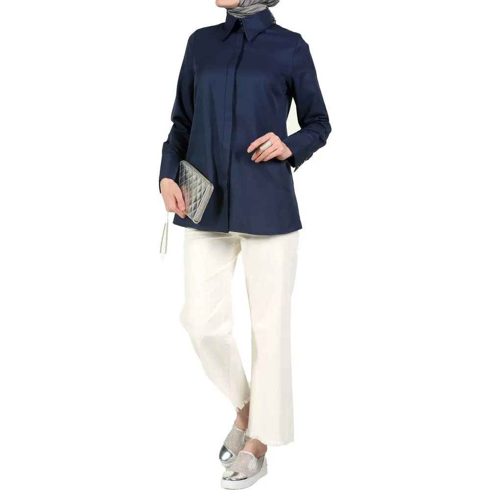 

Хлопковая рубашка Dorlie с острым воротником