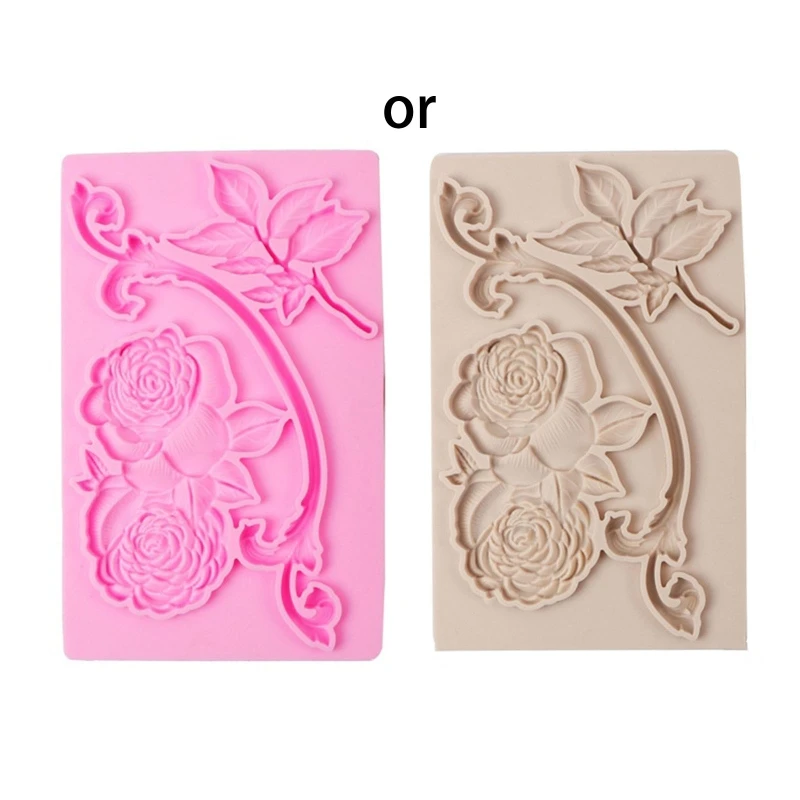 

Chocolate Moulds Rose Flower Shape Baking Molds Fondant Moulds Cake Molds Silicone Material Baking Gift for Baking Lover