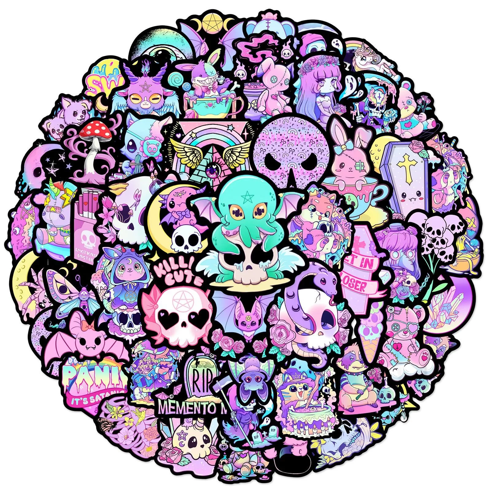 

10/30/50 шт., Детские готические наклейки