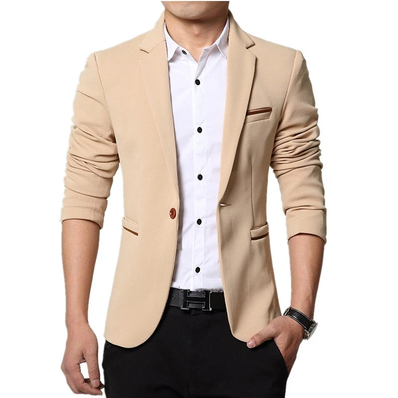 

2023 Men's Slim Fashion Jacket Jacket Jacket Suit Jacket Jacket Jacket Solid Color Fashion Men's Jacket Men's Jacket Size M to 5
