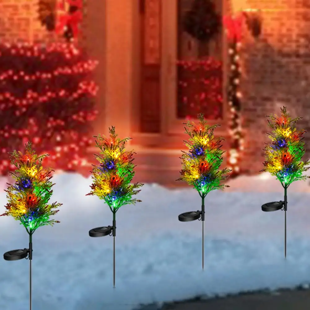 

Рождественское украшение, яркие разноцветные садовые светильники на солнечной батарее, высокая яркость, водонепроницаемая дорожка на Рождество