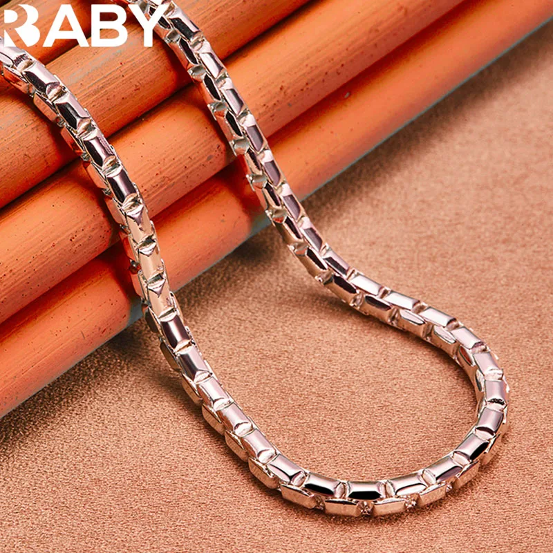 Цепочка URBABY из серебра 925 пробы 18 дюймов 4 мм ожерелье веревочной цепи для мужчин и
