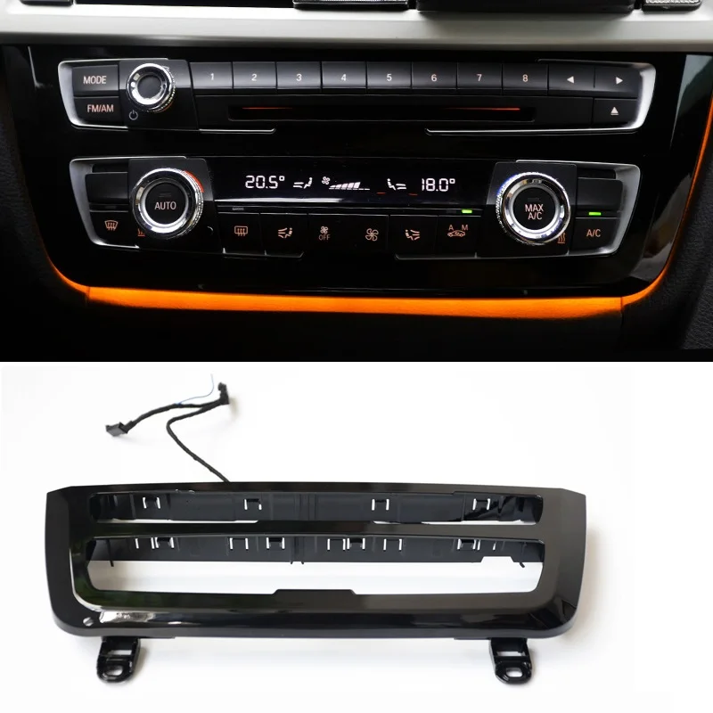 

Автомобильный радиоприемник, приборная панель со светодиодной подсветкой, Центральная панель, панель переменного тока, цвет синий/оранжевый, атмосфера, модель BMW F30/F31/F32/F34/F36 3/4 Series