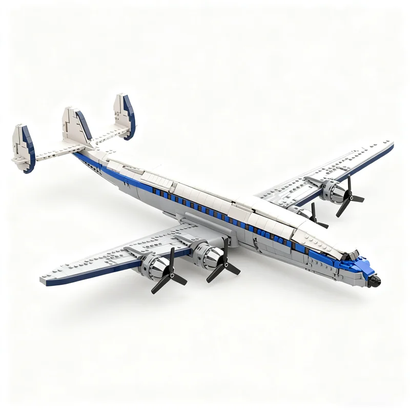 Набор строительных блоков MOC Lockheed L Super Constellation, 1646 деталей, для самостоятельной сборки, креативная игрушка, идея для подарка на праздник, развивающая игрушка (art.: 3920db68a46da) - 3920db68a46da