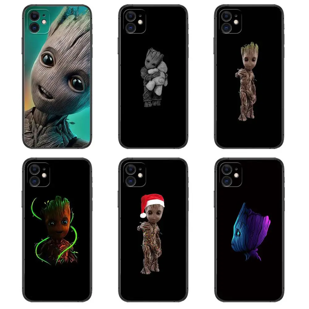 

Marvel groot Luxury Phone case For IPhone 13 12 11 Pro Max Mini SE XR X XS Max 8Plus 7plus 6 6S soft cover