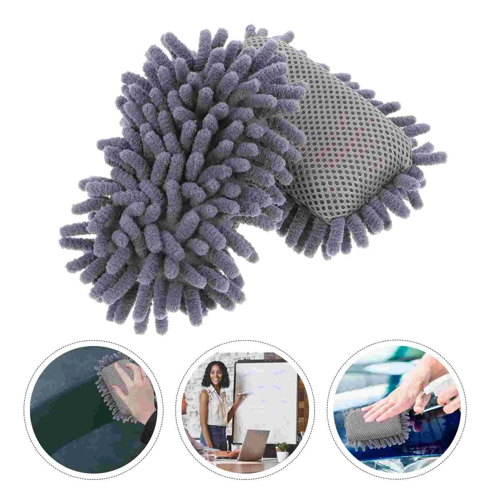 

2 Pcs Cleaning Kits Marker Board School Supplies Dust-free Chalk Wiper Cleaner Chenille Sponge Eraser Chalkboard Child