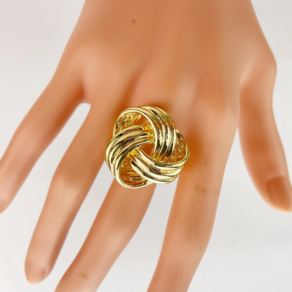 Yuminglai Высококачественное женское большое вечернее кольцо из 18-каратного