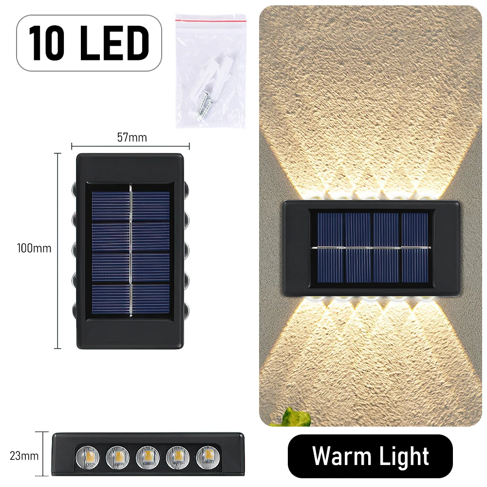 

Солнечный светильник настенный 10 LED