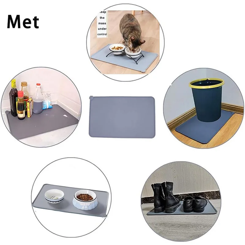 Водонепроницаемый Силиконовый Коврик Для Собак Одноцветный Кормления Домашних