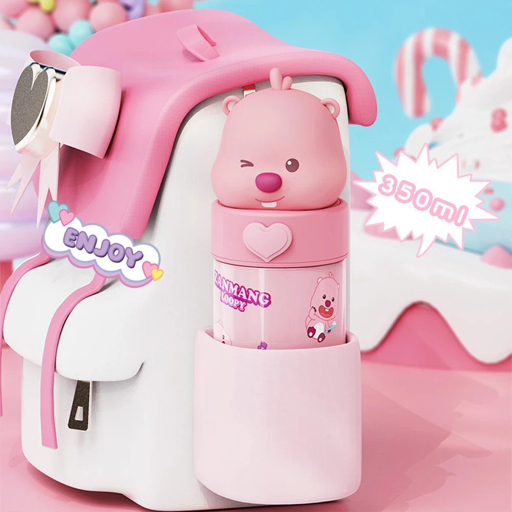 350 Мл Термос Kawaii Loopy Из Нержавеющей Стали С Героями Мультфильмов Boba Детская