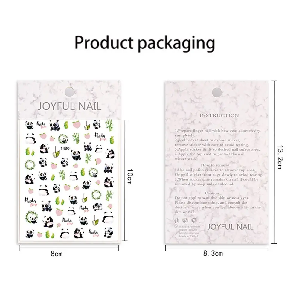 Аксессуары для маникюра самоклеящиеся красивые наклейки ногтей сделай сам панда