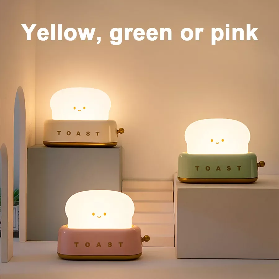 

Baby Nightlights Decoration Bedroom Night Lamp Rechargeable Led Lights For Room Cute Toaster Birthday Child Teacher Gift