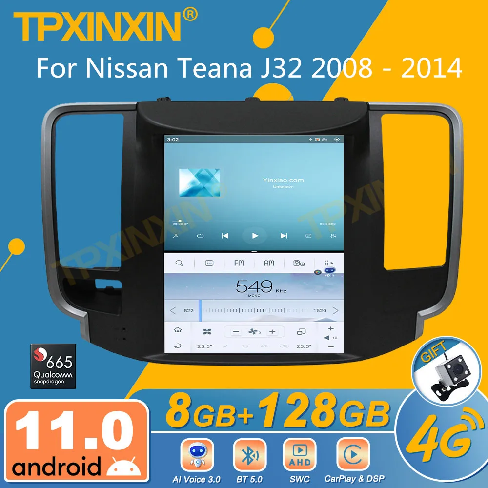 

Автомагнитола для Nissan Teana J32 2008-2014, Android, экран Tesla, 2Din стереоприемник, Авторадио, мультимедийный плеер, GPS-навигатор