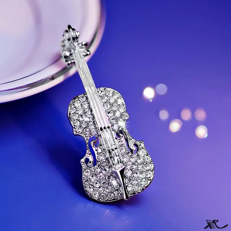 

Fashion Musical Instruments Brooches Guitar Violin Cello Piano Pins for Women Girl Kids Collar Brooch Cap backpack Suit Pin