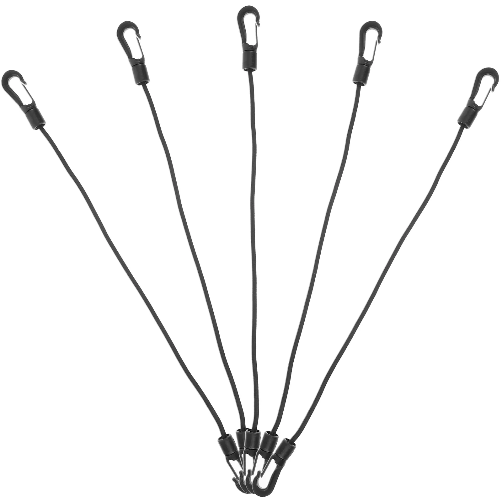 

5 Pcs Kayak Elastic String Keychain Hook Daily Use Strap Multifunction Buckle Tie Pom Outdoor Camping Rope Accessory Small