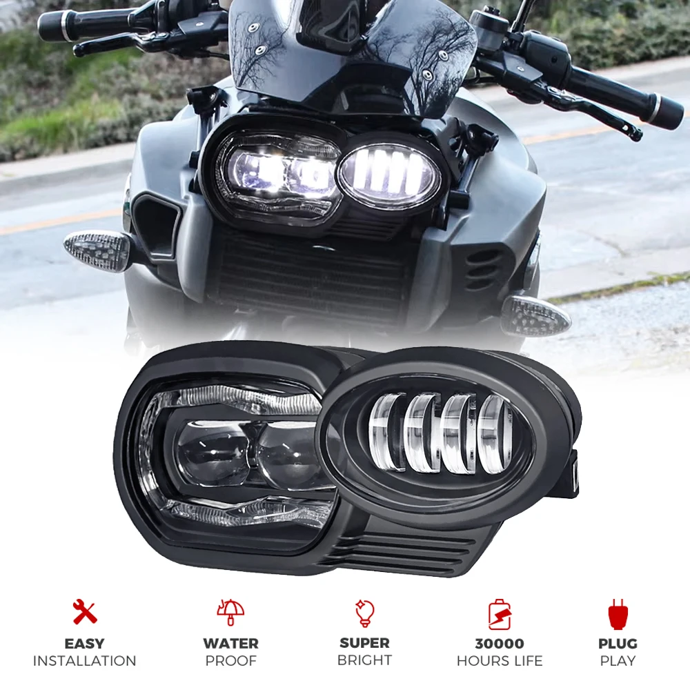Светодиодные фары для мотоциклов BMW K1200R 2005-2009 K1300R 2010-2013 дальнего ближнего света DRL