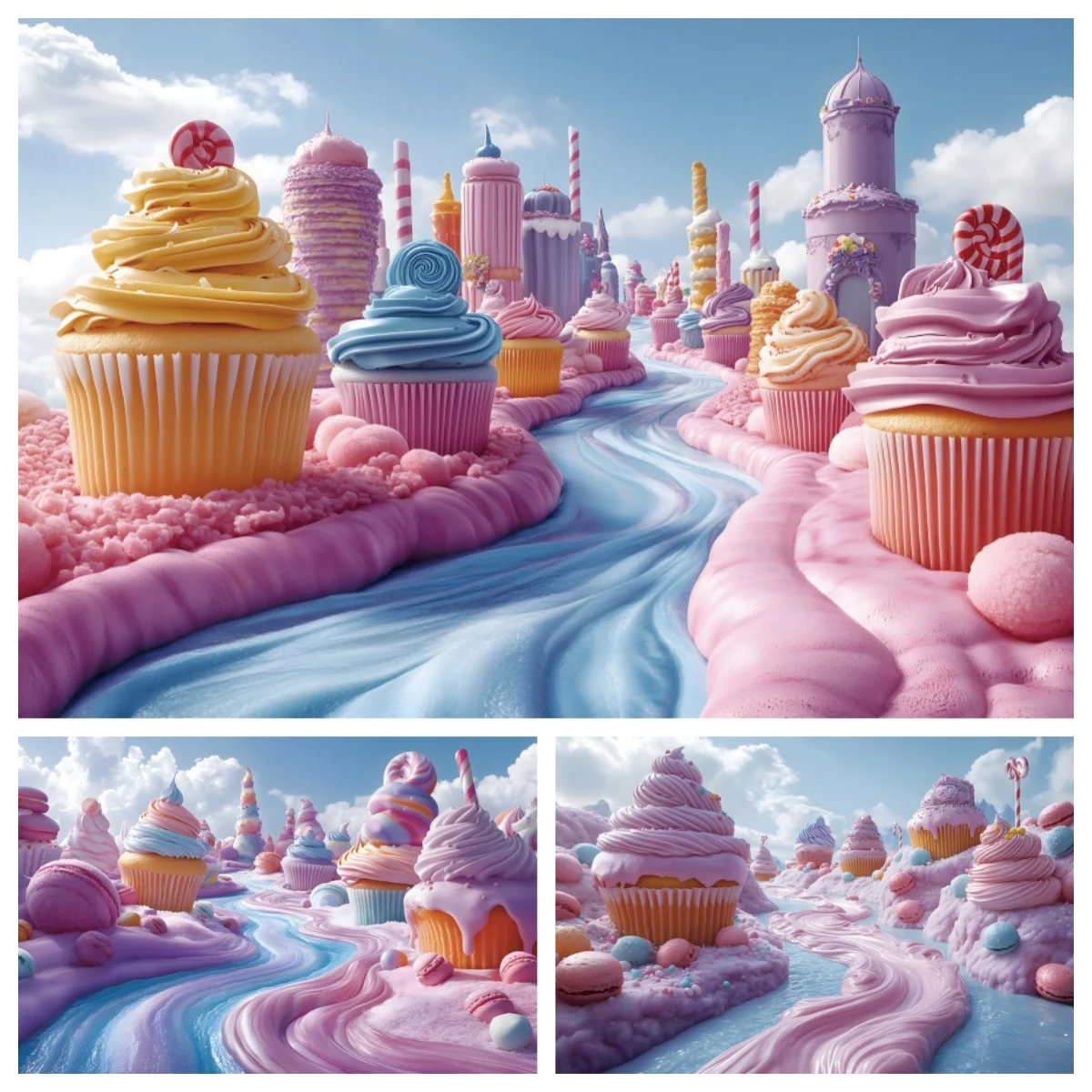 Фантазия Candyland фотография фон розовый торт мороженое леденец детский душ День