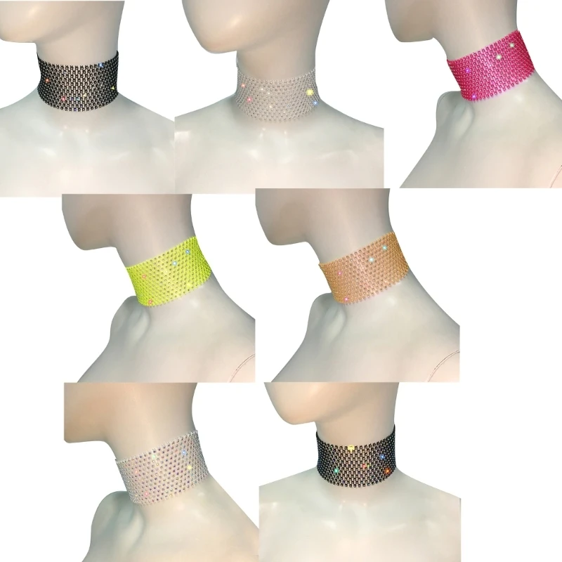 

Женский воротник со стразами, аксессуары для волос в ночном клубе для свадебной вечеринки, вечеринки в ночном клубе, рейвы,