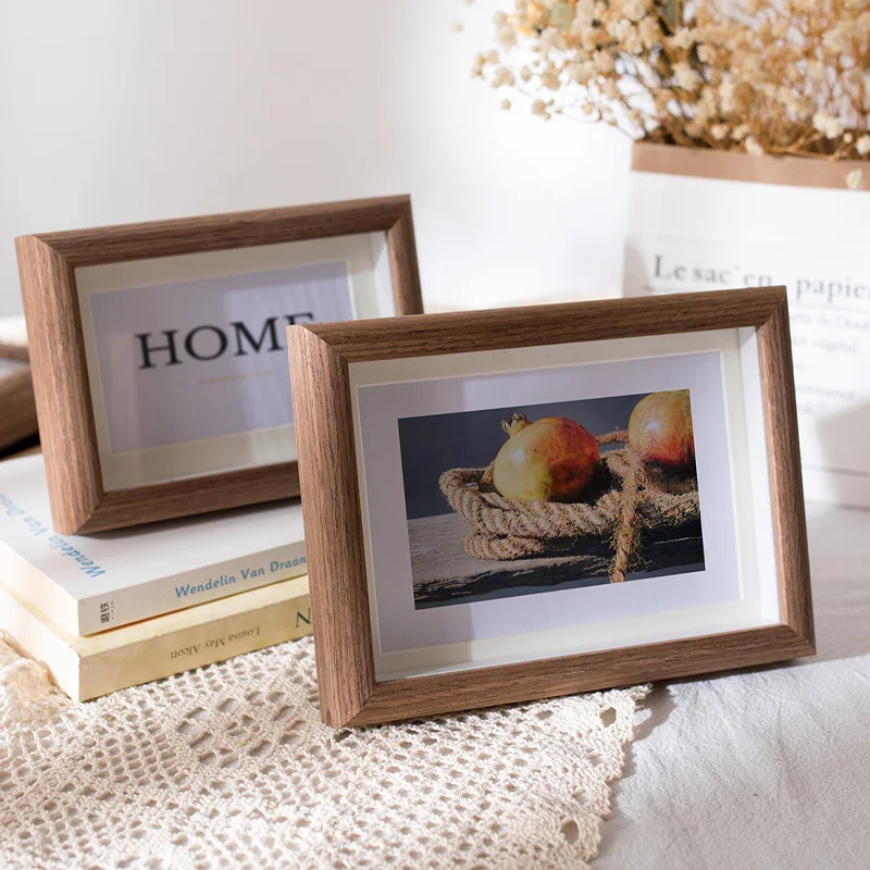 

DIY Wooden Photo Frame Depth 1.4cm For Displaying 3D Works Nordic Artificial Wood Picture Frame Photo Decoration