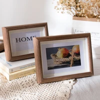 diy wooden photo frame depth 1 4cm for displaying 3d works nordic artificial wood picture frame photo decoration
