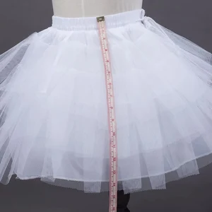 3-10 Years Children Girls White Ballet Skirt Tulle Ruffle Short Crinoline Bridal Wedding Petticoats  in Pakistan