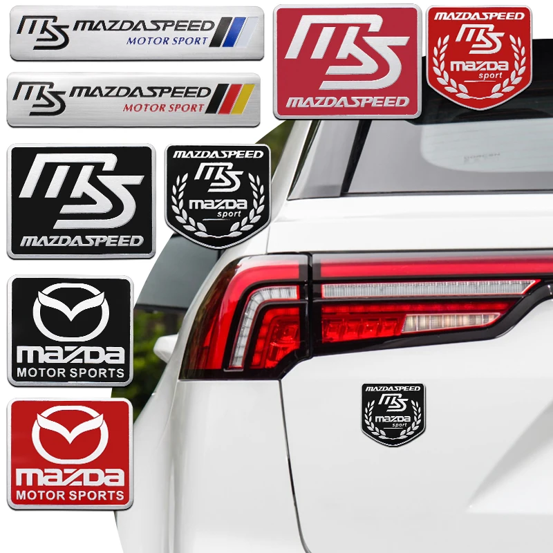 

3D Aluminum Car Styling Emblem Autos Bumper Door Sticker For Mazda 6 CX5 5 2 323 CX7 Demio Atenza Axela Accessories car styling