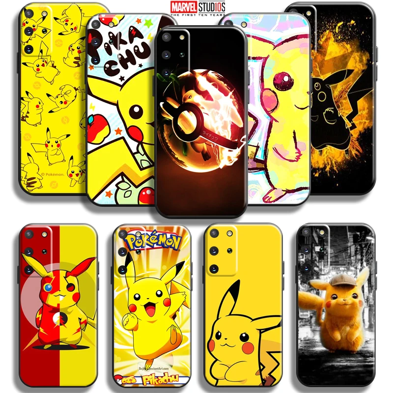 

Anime Pokemon Cute Pikachu Phone Case For Samsung Galaxy S20 S21 S22 FE Ultra 5G S22 S21 S20 S10 10E S9 Plus Carcasa