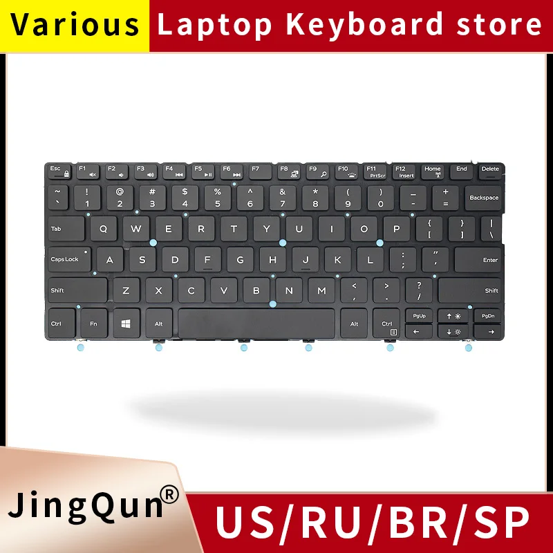 Фото Русская клавиатура для ноутбука DELL XPS 13 9365 2-in-1 P71G 0WPCF9 PK131QS1A00 NSK-EG0BC 0GK2HH PK131QS1A15 0K0P6H 0YRJVW №1