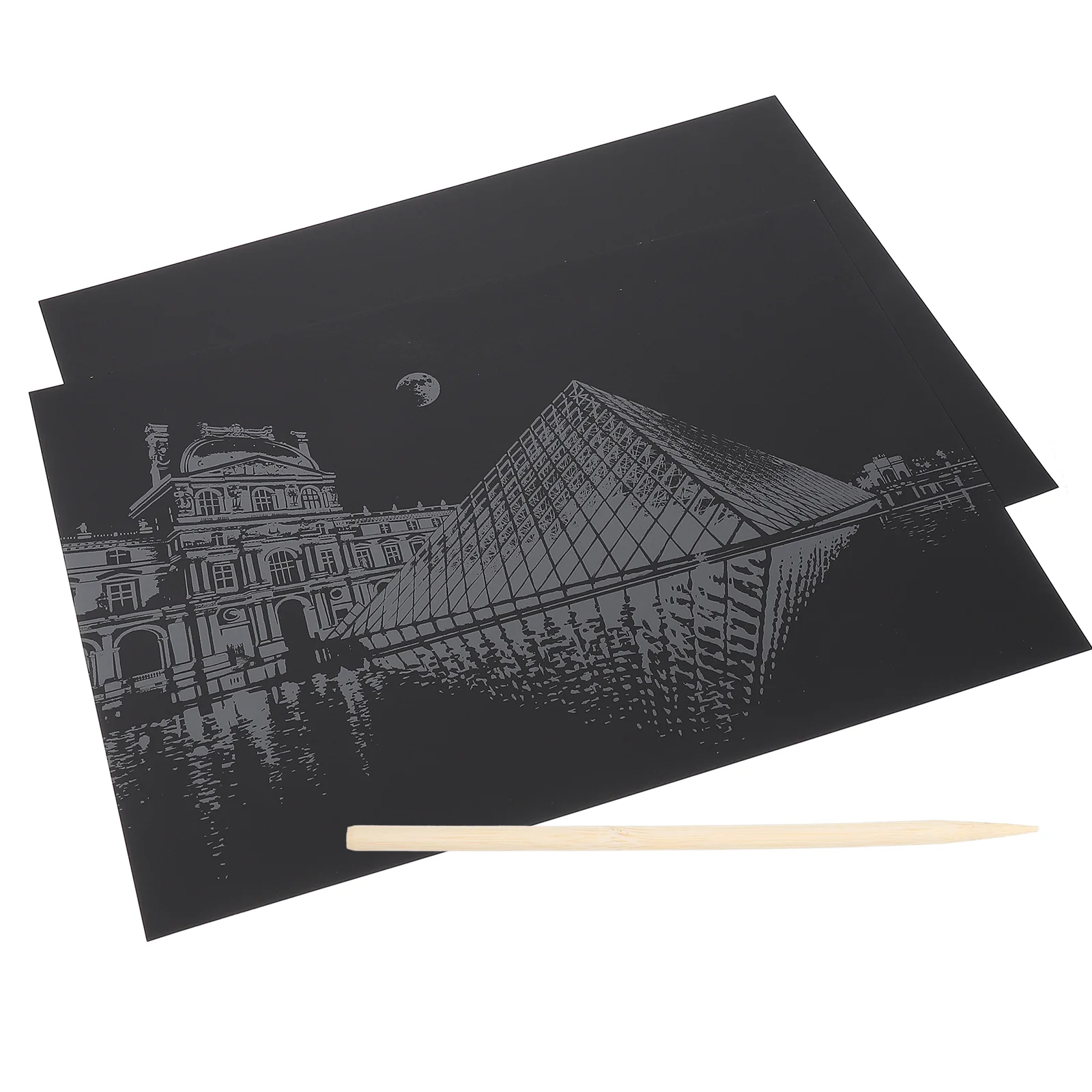 2 шт. подарки с царапинами ночной вид бумажное изображение города игрушка для