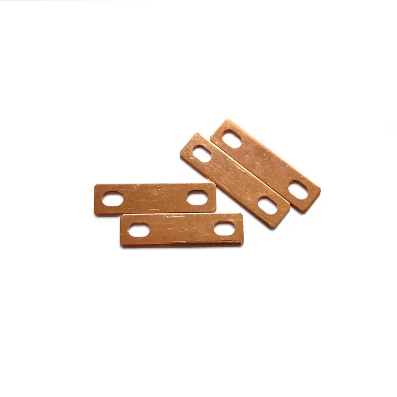 

4pcs LiFePO4 Battery Bus Bar Copper 40mm Hole Central Pitch Connector Clip Strap Contact M6 Hole Size For CATL CALB Lishen EVE