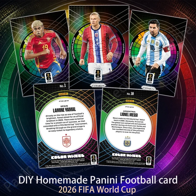 DIY ПАНИНИ Самодельная коллекция футбольных карточек FIFA World Cup Серия «Цветное колесо» Настольная игра Эстеван Криштиану Роналду Ямаль (art.: 3920dc39555ec) - 3920dc39555ec