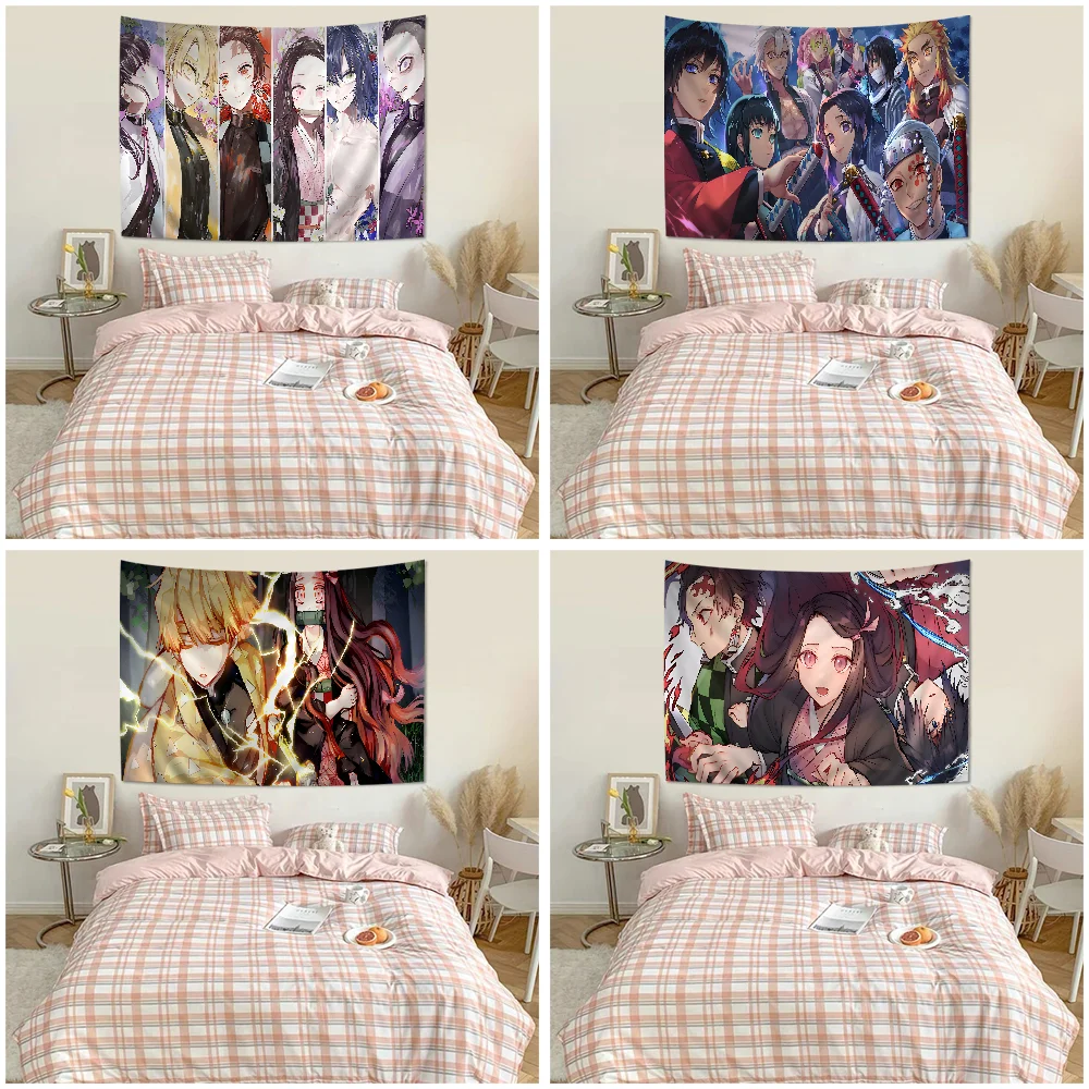 Гобелен с аниме незуко рассекающий демонов художественный принт японский