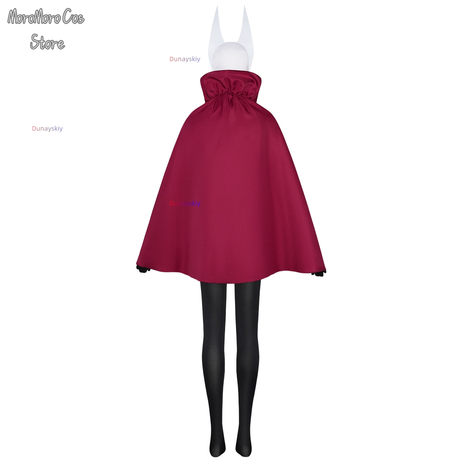 Фото Hollow Knight: Silksong Hornet Game Outfit Косплей органов로윈 의상 Хэллоуин Фэнтезийный плащ Карнавальные подарки Вечеринка Детская накидка с изображением призрака из мультфильма №3