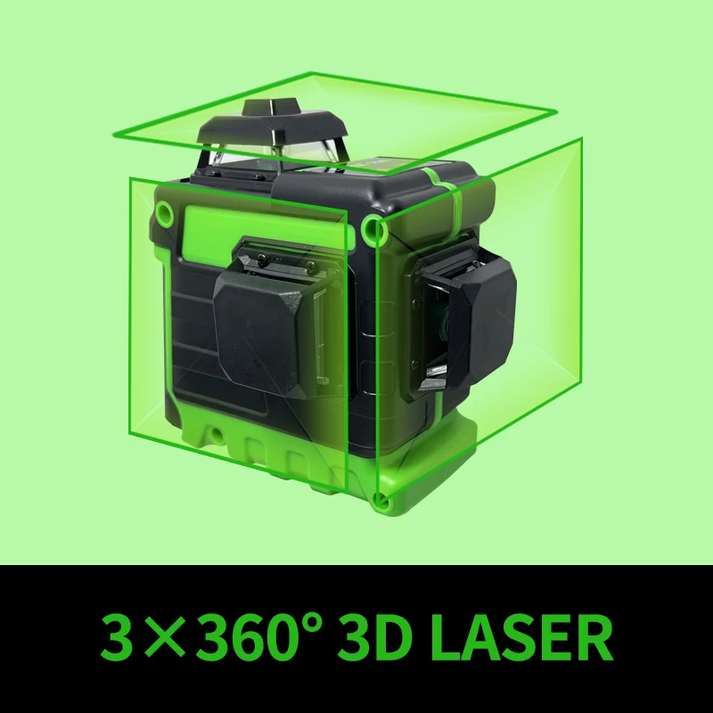 Pracmanu лазерный уровень 12 линий 3D самонивелирующийся 360 горизонтальный и