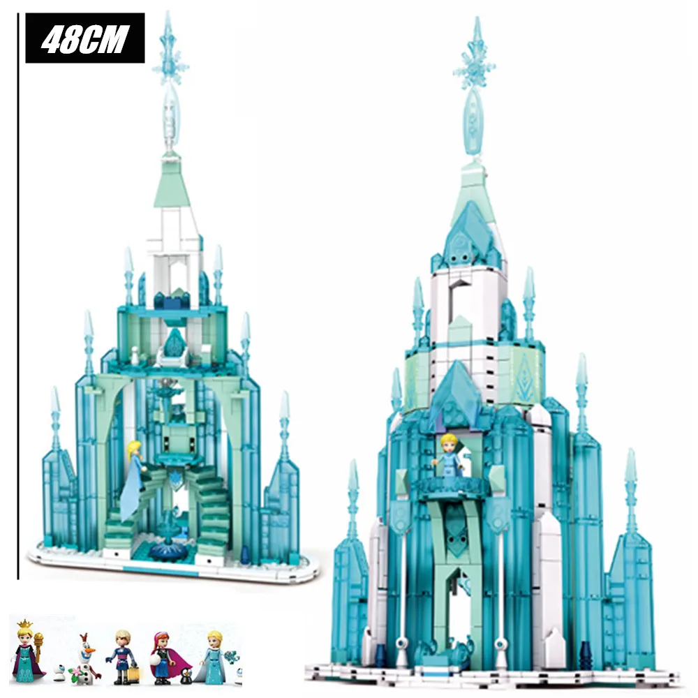 

Disney Frozen Elsa Olaf Anna Ice Snow Castle Princess House StreetView Building Blocks Bricks Movie Model Kid Toy Children Gift