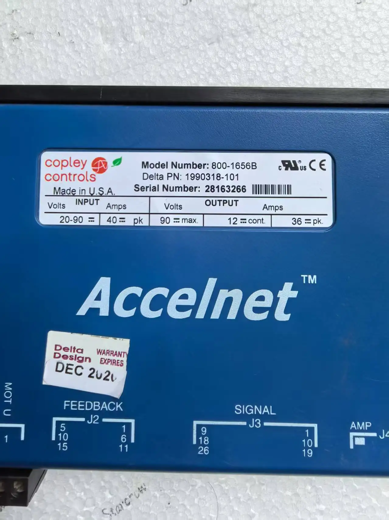 Б/у Copley Controls 800-1656B Accelnet AMAT Delta 1990318 -101