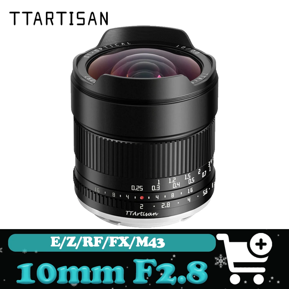 Фото TTArtisan APS-C 10мм F2 ASPH. Широкоугольный объектив для камеры Fuji X-T200 X-T30 II Sony A6500 A7R III Nikon Z5 Canon R50 №1