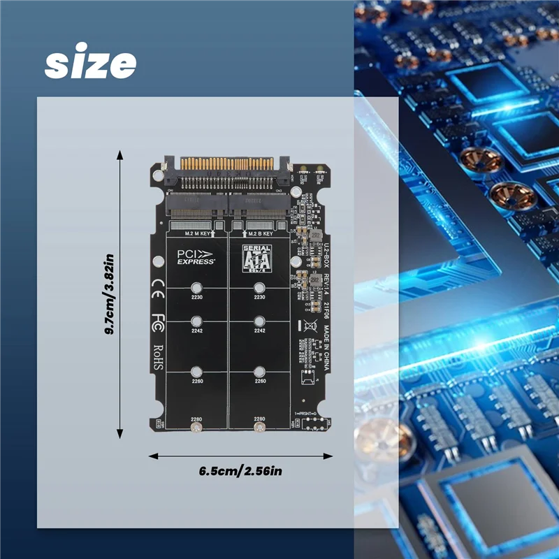 2 в 1 M.2 Nvme SATA U2PCB M.2 NVME SSD Key M Key B SSD To U.2 SFF-8639 Адаптер Pcie M2 Конвертер Детали настольного компьютера (art.: 3920cfe791fc7) - 3920cfe791fc7