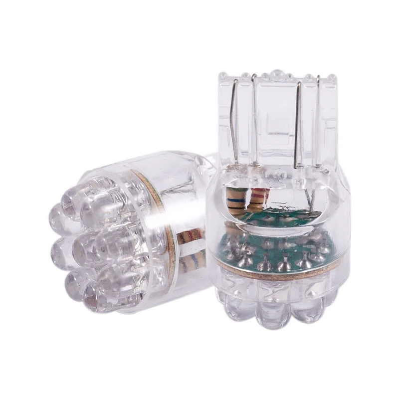 2X белые T20 7443 7440 9 светодиодов стоп-сигнал поворота задние фонари лампы DC 12 В