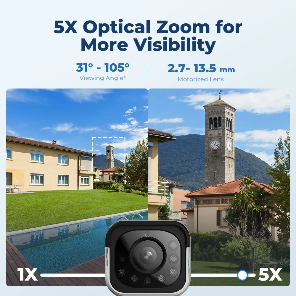 Reolink 4K IP-камера видеонаблюдения 5-кратный оптический зум Наружное