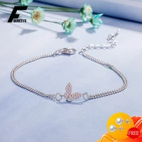 trendy bracelet silver 925 jewelry accessories butterfly shape zircon gemstone bracelets for women wedding engagement party gift