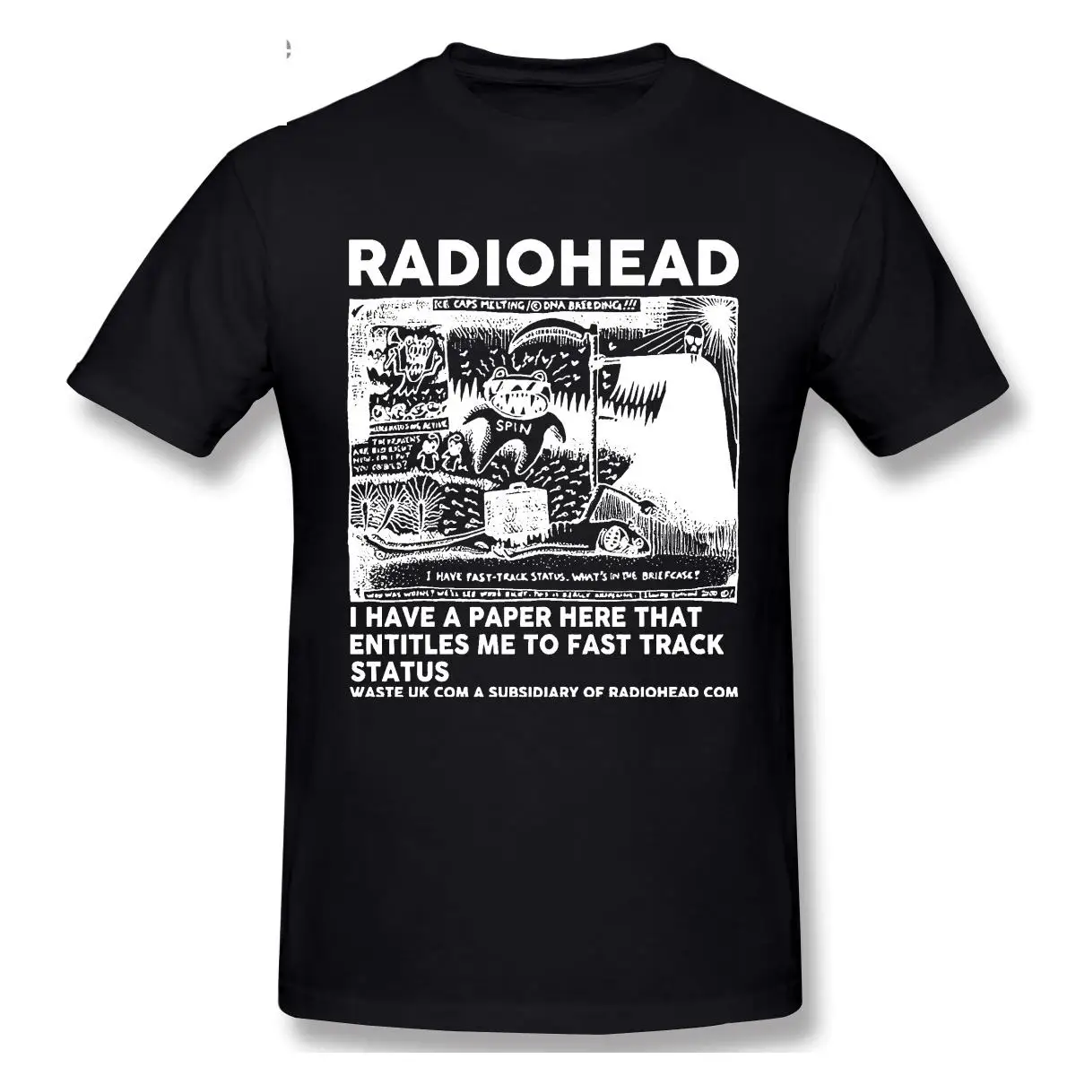 

NEU Radiohead North America Tour 2019 T Shirt Men Concert Tee Tshirt Men's Basic Short Sleeve T-Shirt