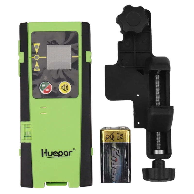 

Huepar Digital LCD Receiver Outdoor Mode Detector Pulsing Detect Red & Green Beam Cross Line Level With Clamp