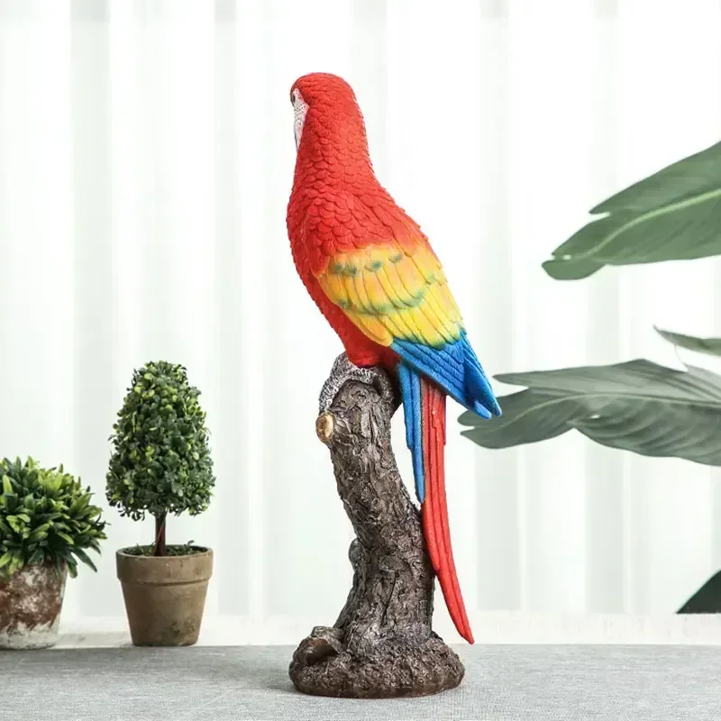 Креативная художественная статуя в виде попугая из смолы скульптура птиц