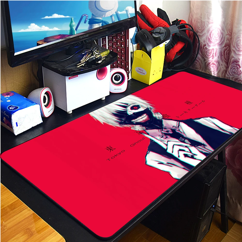 Gaming Mouse Pad Tokyo Ghoul Mousepad Anime Cartoon XL Large Gamer Mouse Pad 30x60 Big Keyboard Computer PC Desk Mat Notbook Pad